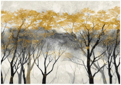 Wallarena Photo Wallpaper Forest Trees Abstract Non-Woven Wall Mural Modern 400X280 Cm from B&Q