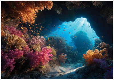 Wallarena Photo Wallpaper 3D Sea Water Mural Non-Woven Modern 400X280 Cm from B&Q