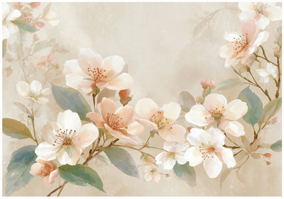 Wallarena Photo Wallpaper Flowers Wall Mural Non-Woven Modern 350X250 Cm from B&Q