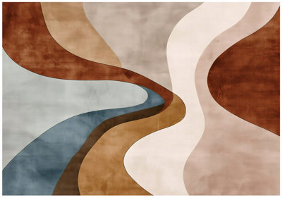 Wallarena Photo Wallpaper Beige Boho Abstract Non-Woven Wall Mural Modern 350X250 Cm from B&Q