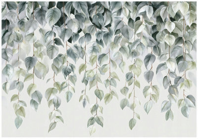 Wallarena Photo Wallpaper Hanging Leaves Nature Mural Non-Woven Modern 400X280 Cm from B&Q