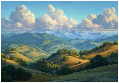 Wallarena Photo Wallpaper Mountains Landscape Sky Non-Woven Wall Mural Modern 300X210 Cm from B&Q