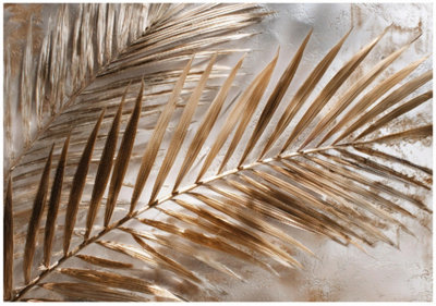Wallarena Photo Wallpaper Leaves Concrete Non-Woven Wall Mural Modern 300X210 Cm from B&Q