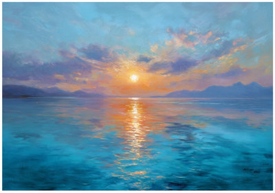Wallarena Photo Wallpaper Lake Landscape Non-Woven Wall Mural Modern 400X280 Cm from B&Q