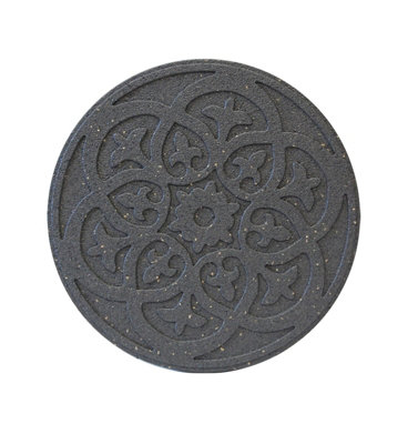 Primeur Grey Scroll Reversible Rubber Stepping Stones 46 x 46 x 7.44cm - Image 4