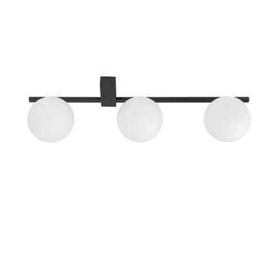 Edit Pik 3 Light Semi-Flush Ceiling Light Black from B&Q