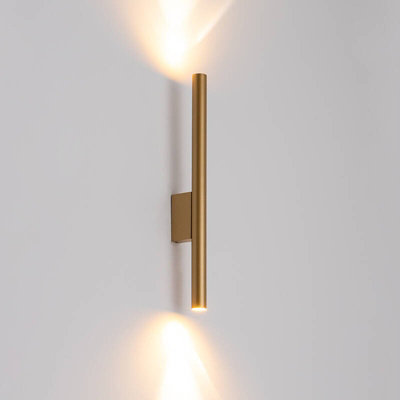 Edit Laser Up & Down Wall Light Gold from B&Q