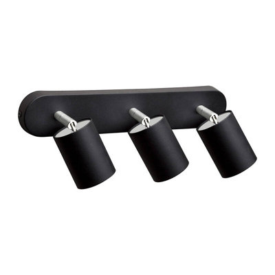 B&Q -  Eye 3 Light Spotlight Plate Black