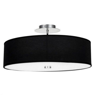 Edit Viviane 3 Light Semi Flush Ceiling Light Black from B&Q