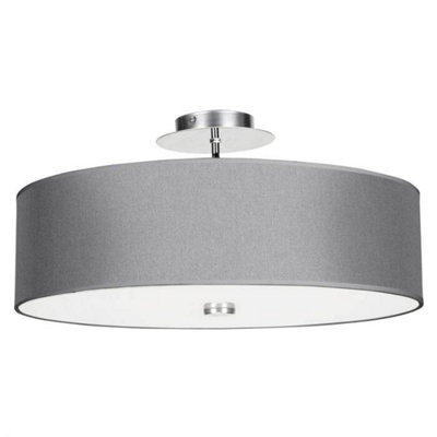 Edit Viviane 3 Light Semi Flush Ceiling Light Grey from B&Q