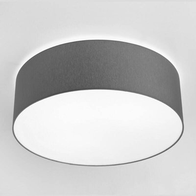 B&Q -  Small Cameron Flush Ceiling Light 150 mm Grey