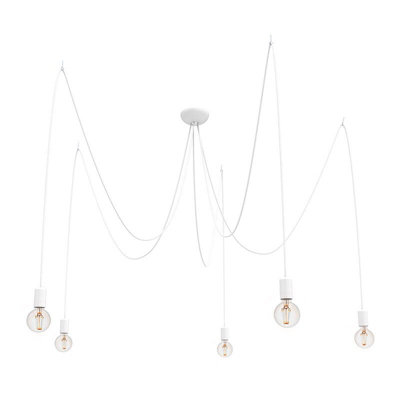 Edit Spider 5 Arm Ceiling Pendant Light White from B&Q