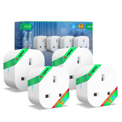  - Zigbee Smart Plug 13 A Uk(Zigbee Hub Required) With Energy MonitoringVoice ControlTimer & ScheduleCompatible AlexaGoogle