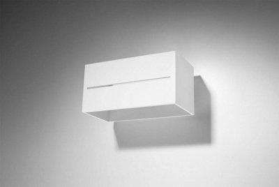B&Q -  Luminosa Lobo Maxi 2 Light Up Down Flush Wall Light White