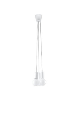 Sollux Lighting Diego Polyvinyl Chloride (Pvc) 3 Classic Pendant Ceiling White/Light