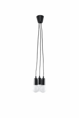 B&Q -  Luminosa Diego 3 Light Ceiling Cluster Pendant Black