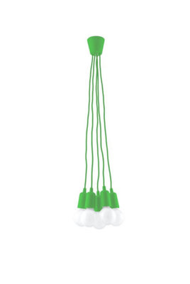 Sollux Lighting Diego Polyvinyl Chloride (Pvc) 5 Classic Pendant Ceiling Green/Light