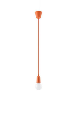 Sollux Lighting Diego Polyvinyl Chloride (Pvc) 1 Classic Pendant Ceiling Orange/Light