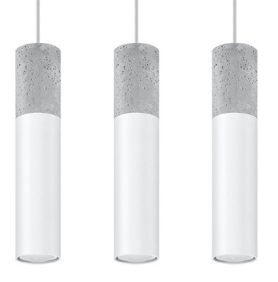 B&Q -  Luminosa Borgio Triple Hanging Pendant Light GreyWhite Gu10