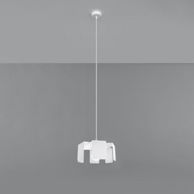 Sollux Lighting White Hanging Lamp Tulip - Image 3