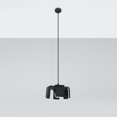 Sollux Lighting Pendant Lamp Tulip White - Black - Image 3
