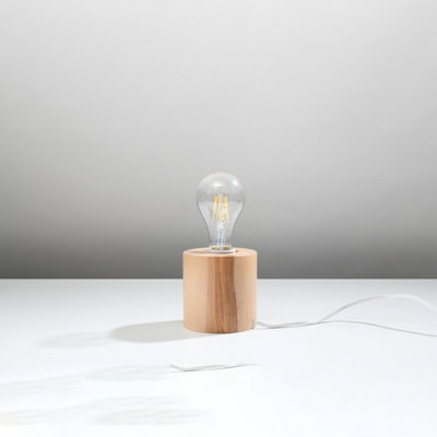 Sollux Lighting Salgado Wood Natural 1 Light Classic Desk Lamp from B&Q