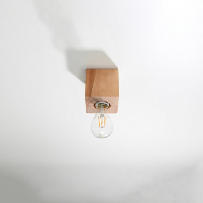 Sollux Lighting Ariz Wood Natural 1 Light Classic Ceiling Light from B&Q