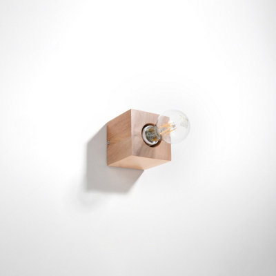 Sollux Lighting Ariz Wood Natural 1 Light Classic Wall Light from B&Q