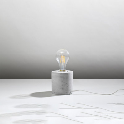 Sollux Lighting Salgado Concrete Grey 1 Light Classic Desk Lamp from B&Q