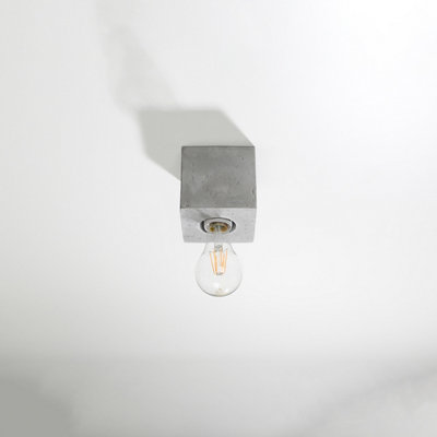 Sollux Lighting Ariz Concrete Grey 1 Light Classic Ceiling Light from B&Q
