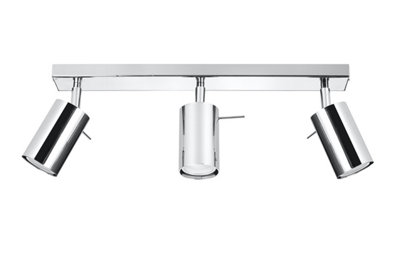 B&Q -  Luminosa Ring Spotlight Bars Flush 3 Light Chrome Gu10