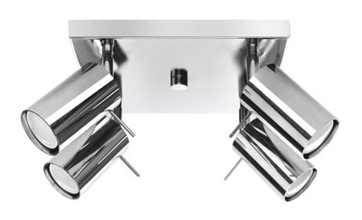 Sollux Ing Ring Steel Chrome 4 Classic Ceiling Light