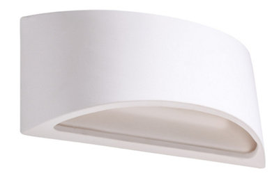 B&Q -  Luminosa Vixen Up & Down Plaster Wall Lamp White G9