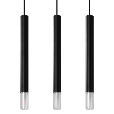 B&Q -  Luminosa Wezyr Bar Pendant Ceiling LightBlack3X G9