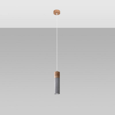 Sollux Lighting Zane Concrete 1 Classic Pendant Ceiling Grey/Light
