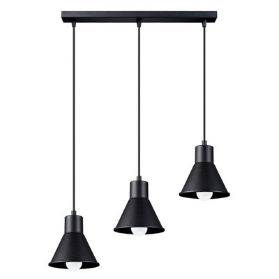 B&Q -  Luminosa Taleja Bar Pendant Ceiling LightBlack3X E27
