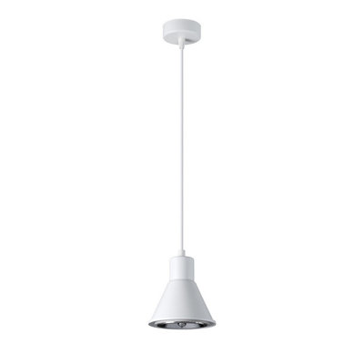 B&Q -  Luminosa Taleja Dome Pendant Ceiling LightWhite1X Es111