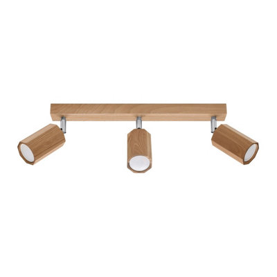 Sollux Lighting Zake Wood 3 Classic Ceiling Bronze/Light