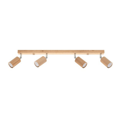 Sollux Lighting Berg Wood 4 Classic Ceiling Bronze/Light