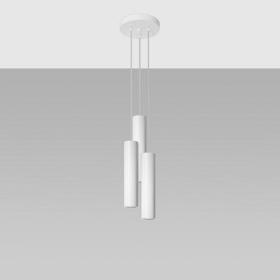 Sollux Lighting Lagos Steel 3 Classic Pendant Ceiling White/Light