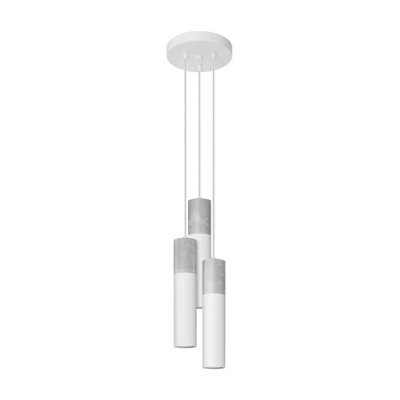 B&Q -  Luminosa Borgio Cluster Pendant Ceiling LightGreyWhite3X Gu10