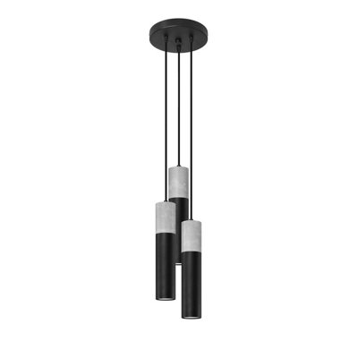 B&Q -  Luminosa Borgio Cluster Pendant Ceiling LightGreyBlack3X Gu10