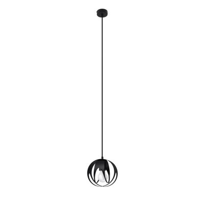 B&Q -  Luminosa Tulos Spherical Pendant Ceiling LightBlack1X E27