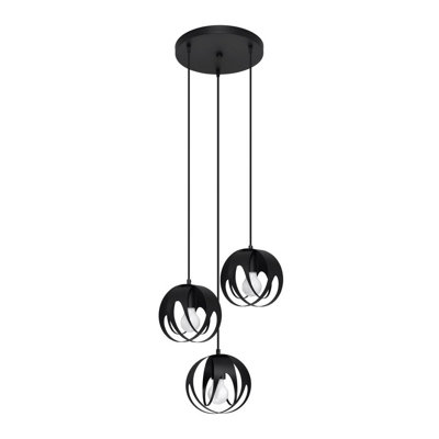 B&Q -  Luminosa Tulos Cluster Pendant Ceiling LightBlack3X E27