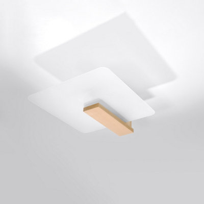 Sollux Lighting Lappo Wood Natural 2 Light Classic Ceiling Light from B&Q