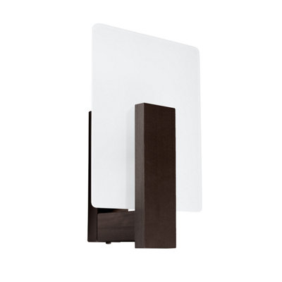 B&Q -  Luminosa Lappo Flush Wall Lamp Wenge