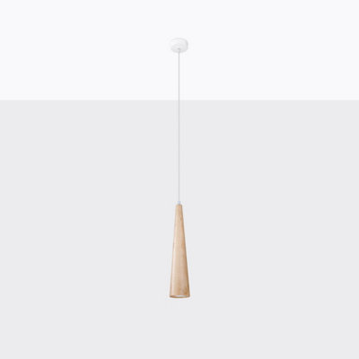 Sollux Lighting Sula Wood Natural 1 Light Classic Pendant Ceiling Light from B&Q