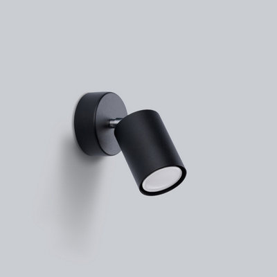 Sollux Lighting Lemmi Steel Black 1 Light Classic Wall Light from B&Q