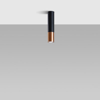 Sollux Lighting Loopez Steel Black/copper Light Classic Ceiling Light from B&Q