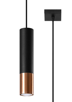 Sollux Lighting Loopez Steel 1 Classic Pendant Ceiling Black/Light